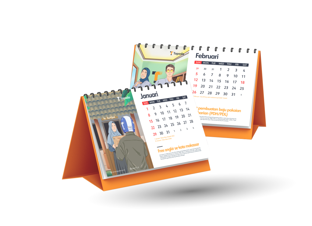 Cetak Kalender Custom Tahun Baru - Match Digital Printing